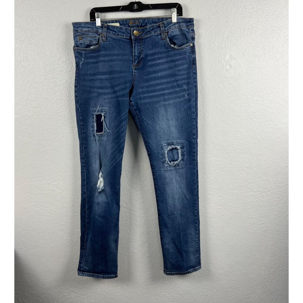 Kut from the Kloth Women's Catherine Boyfriend Distressed Jeans - Size 14